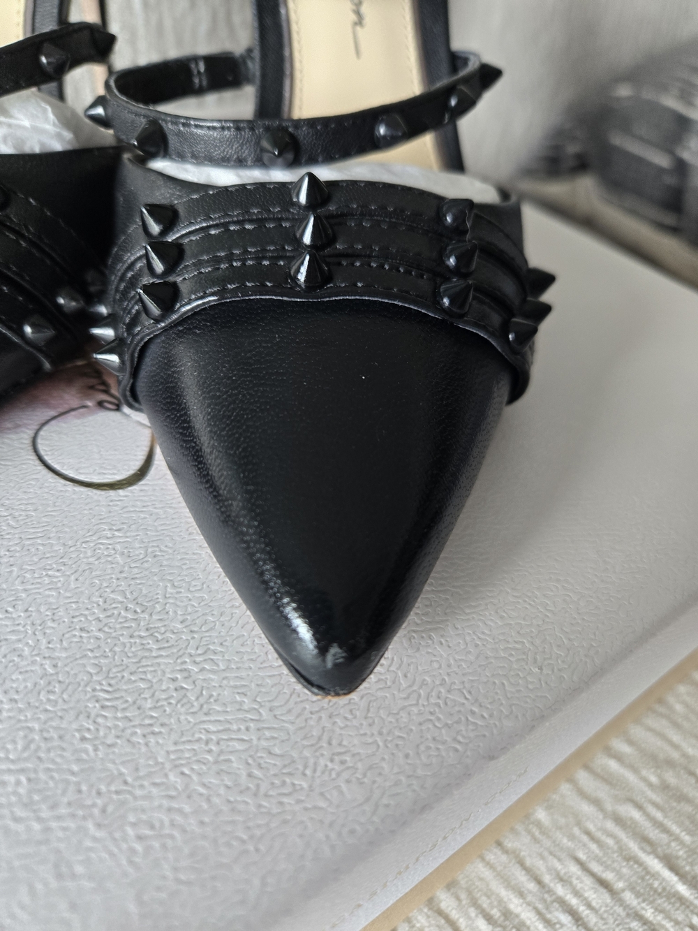 Jessica Simpson Black Strappy Pointed Stiletto Heels - Picture 6 of 11